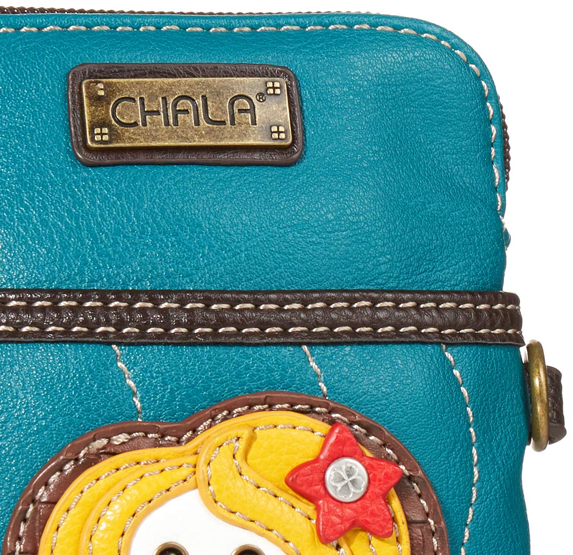 Chala Cellphone Crossbody Handbag Mermaid/Blue, 5" x 7.5" x 1"