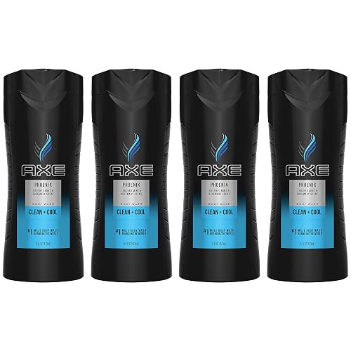 AXE Phoenix Body Wash for Men 16 Fl Oz (Pack of 4) (Packaging may vary)