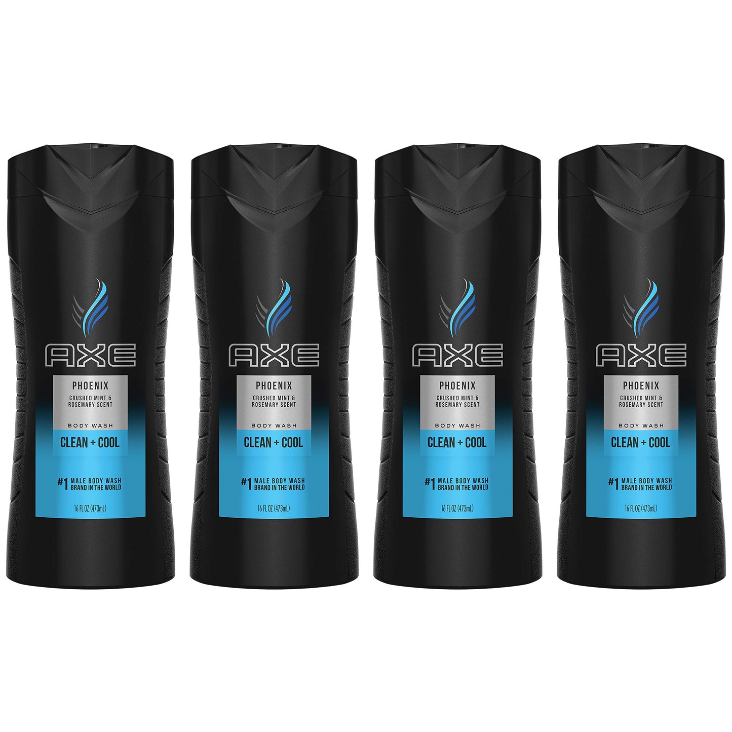 AXE Phoenix Body Wash for Men 16 Fl Oz (Pack of 4) (Packaging may vary)