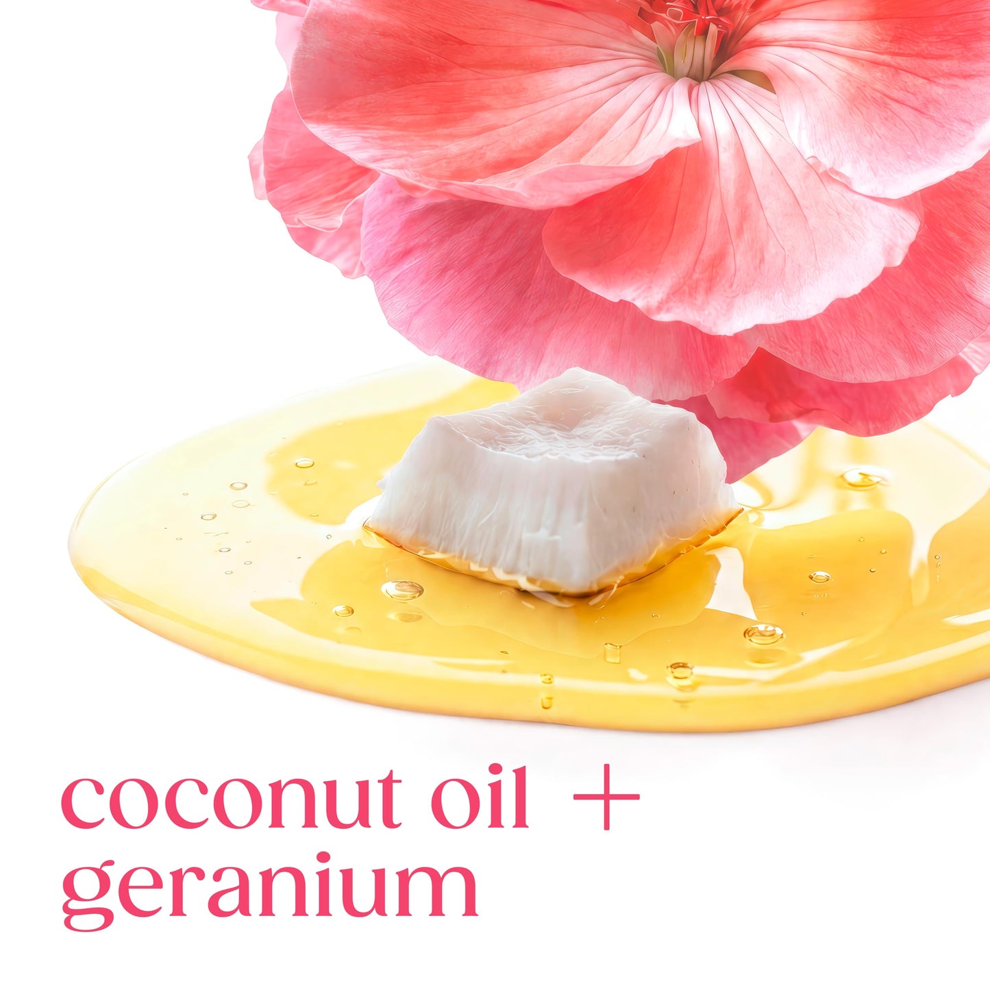 Dove Serum+ Shower Oil Body Wash with Coconut & Geranium Oil, Dewy Hydrating Cleanser for Soft Skin, 15.3 fl oz