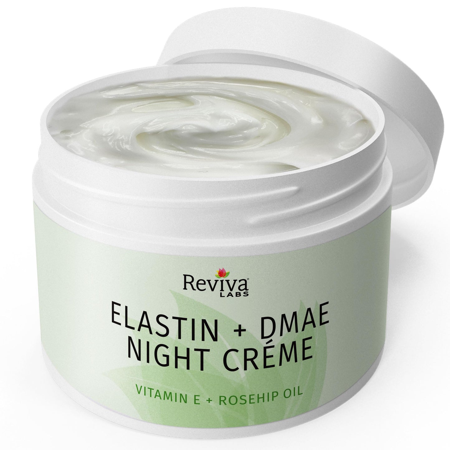Reviva Labs Elastin and DMAE Cream - Firming Night Cream for Face, Neck, and Throat Area - Facial Moisturizer for Women, Tightening and Lifting Cream