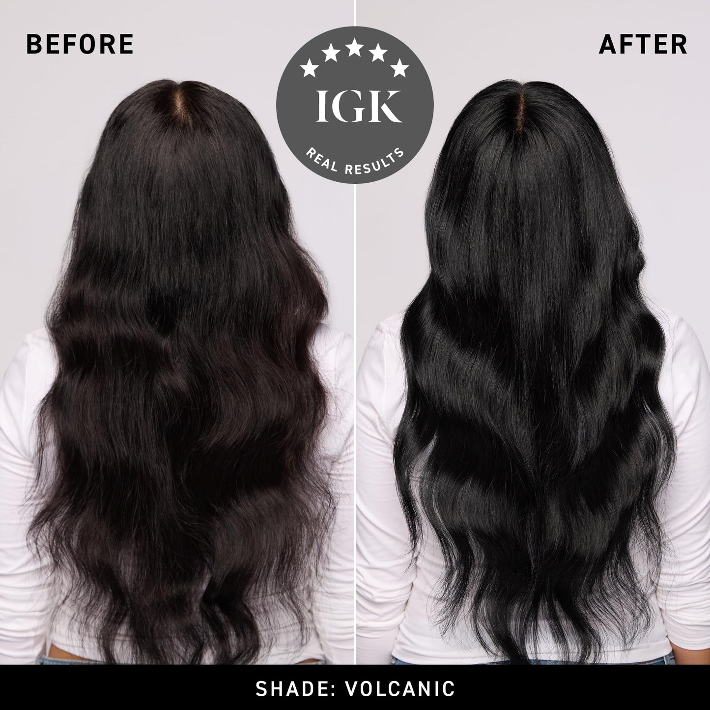 IGK Permanent Hair Color Kit | 1NA Volcanic - Purest Black | 100% Gray Color Coverage + Strengthen + Shine | Ammonia Free