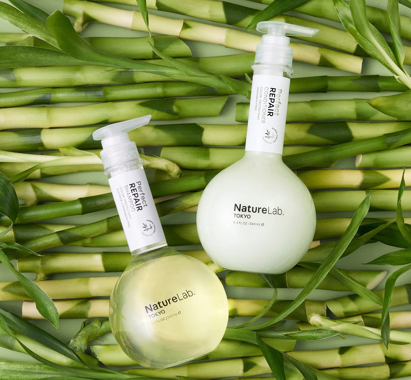 NatureLab.TOKYO Perfect Repair Shampoo & Conditioner Duo - Japanese Shampoo and Conditioner for Damaged, Color-Treated Hair - Penetrates Roots