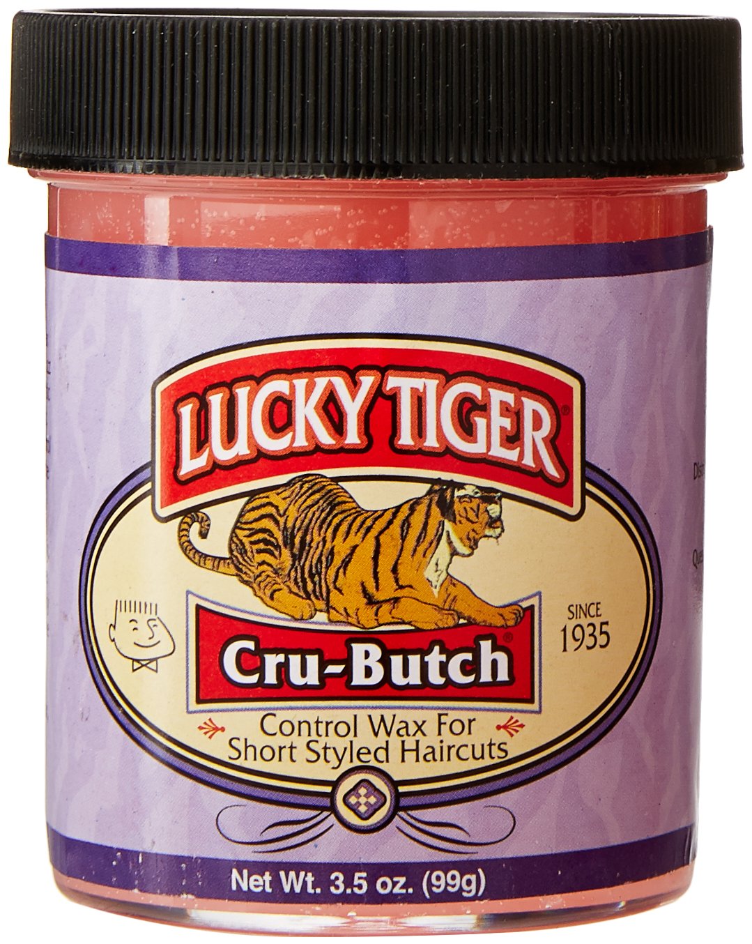 Lucky Tiger Cru-Butch Control Wax (3.5 oz) - Premium Hair Styling Wax for Crew Cuts, Buzz Cuts & Short Hairstyles - Strong Hold, Matte Finish