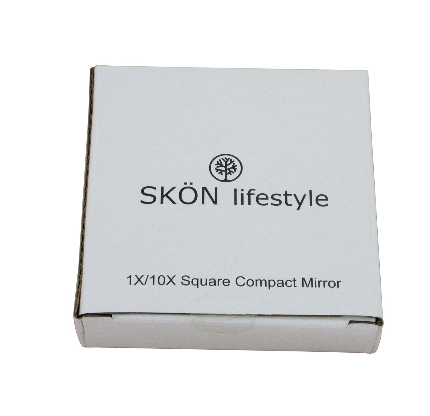 SKÖN lifestyle - Missy 10X/1X Personal Compact Glass Mirror - Strong 10X magnification and traditional 1X mirror, Full 180 degree opening, Effortless