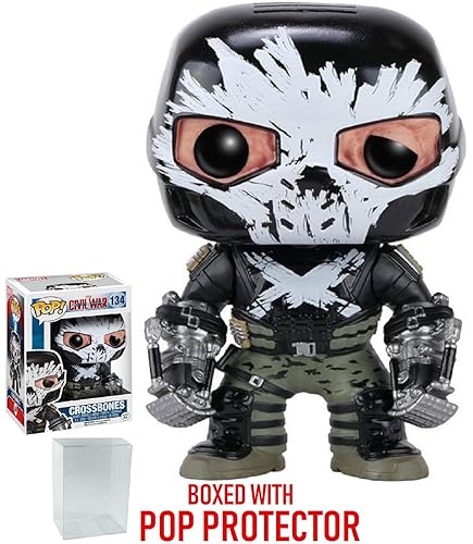 Funko Marvel: Captain America Civil War - Crossbones Pop Vinyl Figure (Bundled with Pop Box Protector Case)