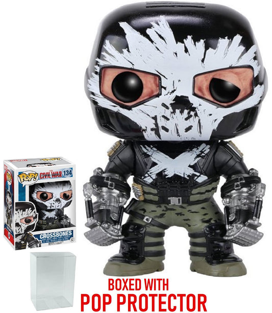 Funko Marvel: Captain America Civil War - Crossbones Pop Vinyl Figure (Bundled with Pop Box Protector Case)