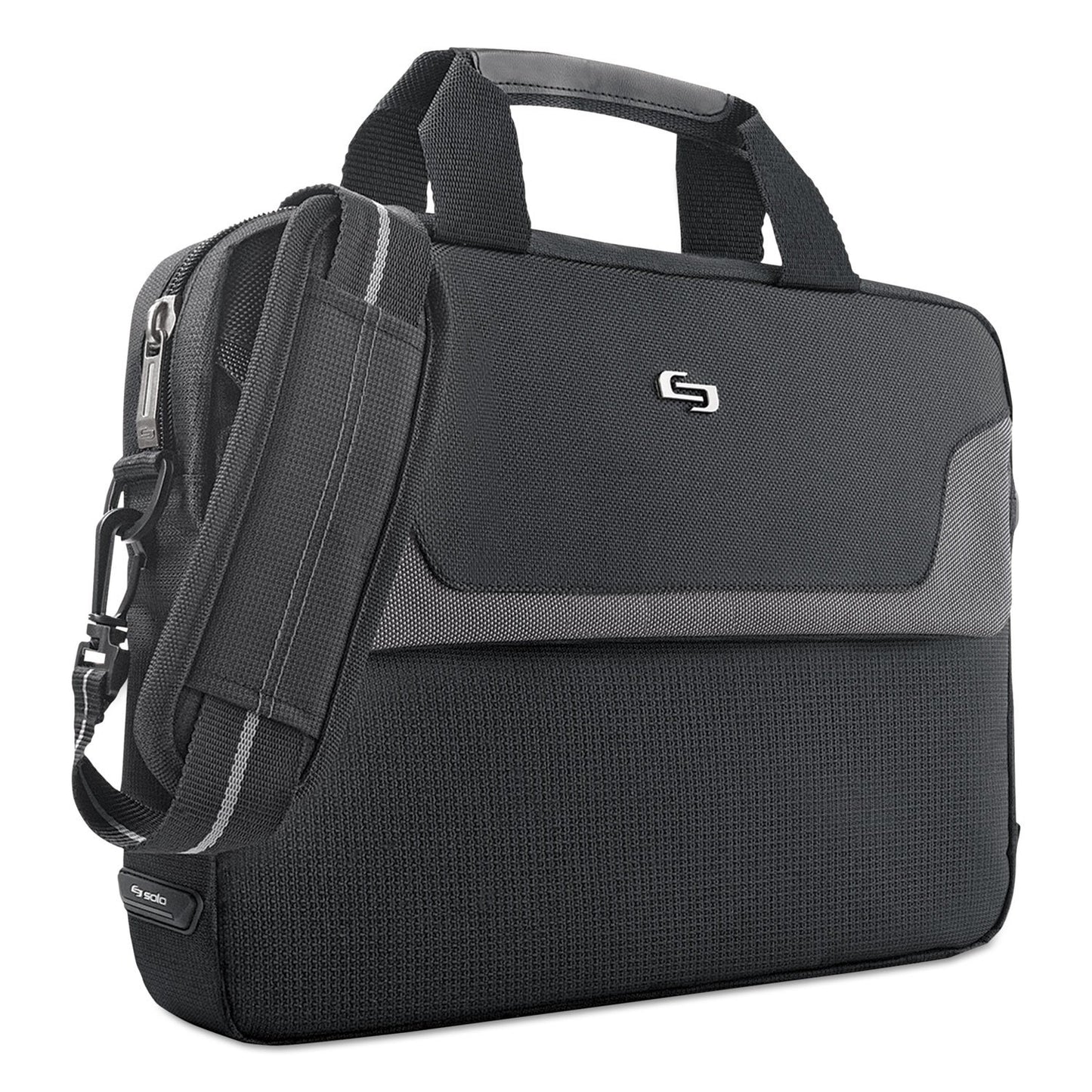 Solo New York Briefcase - Laptop Carrying Bag for Women & Men, Brief for Travel & Work, Full Length Front Pocket, Adjustable Shoulder Strap, Fits 14"