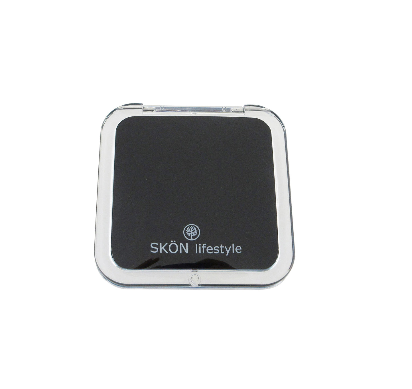 SKÖN lifestyle - Missy 10X/1X Personal Compact Glass Mirror - Strong 10X magnification and traditional 1X mirror, Full 180 degree opening, Effortless