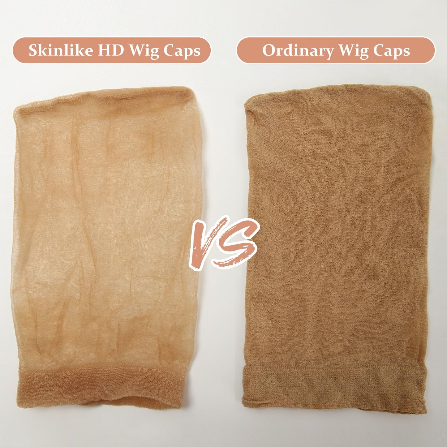 BEEOS Skinlike HD Wig Cap, 4 Pieces Invisible and Sheer Breathable Ultra-thin Stretchy Stocking Caps for Lace Front Wigs Beauty and Personal Care BEEOS