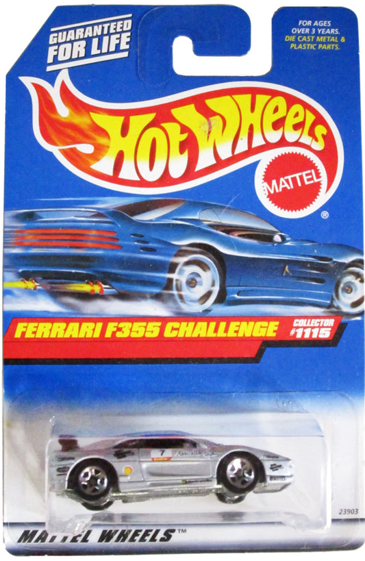 Hot Wheels 1999 Ferrari F355 Challenge Gray Car Collector 1115