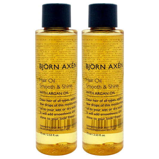 Hair Oil Smooth and Shine - Argan Oil by Bjorn Axen for Unisex - 2.53 oz Oil - Pack of 2 Beauty & Personal Care Bjorn Axen