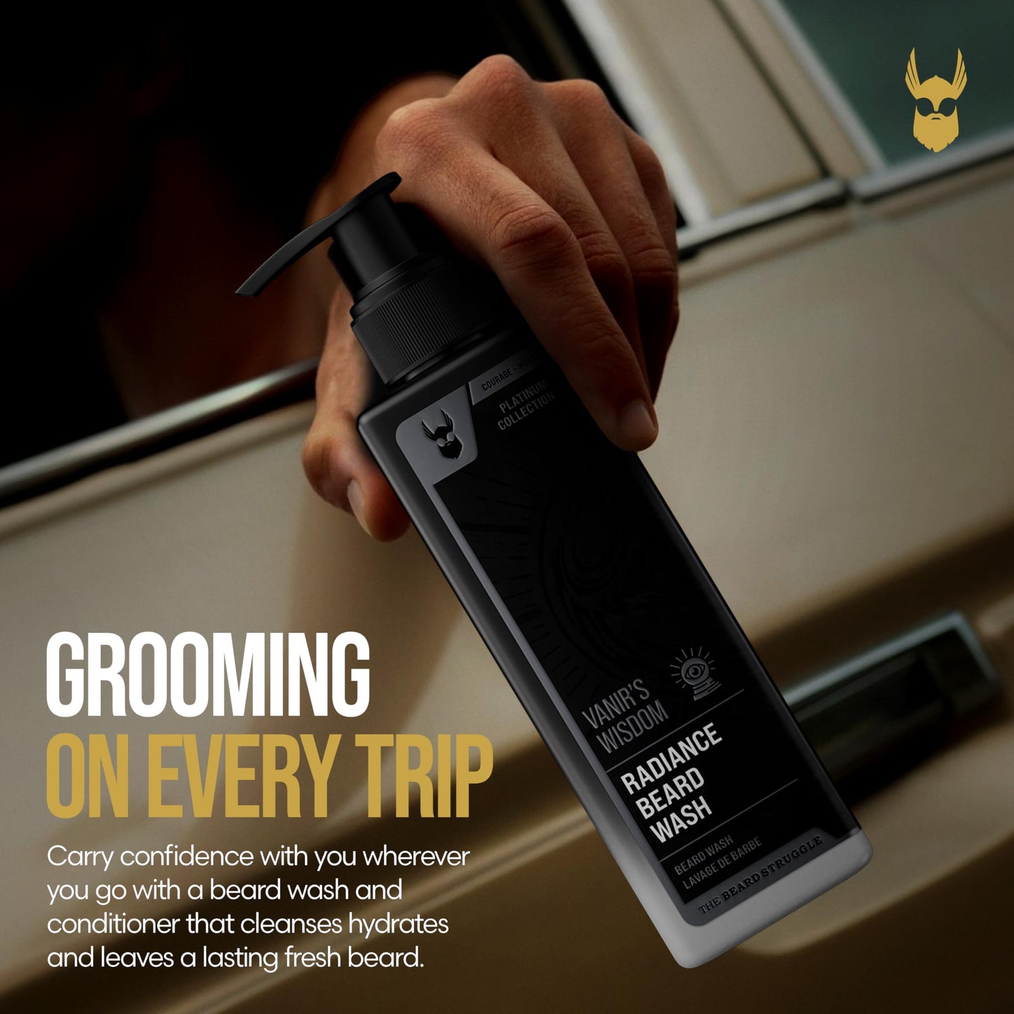 The Beard Struggle Radiance Beard Wash & Conditioner Bundle - Platinum Collection - Pack of 2 - Vanir's Wisdom - 8 Fl Oz each - For Men - Nourish Beauty and Personal Care The Beard Struggle