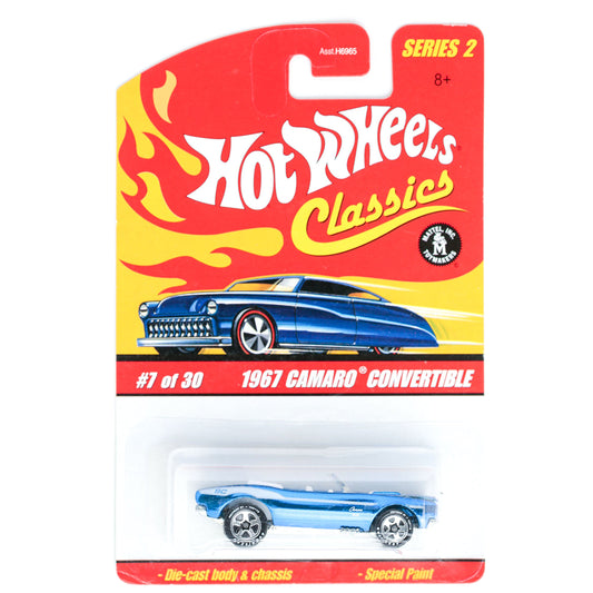 Hot Wheels Classics Series 2 1967 Camaro Convertible DARK BLUE Online Exclusive #7 7/30 1:64 Scale