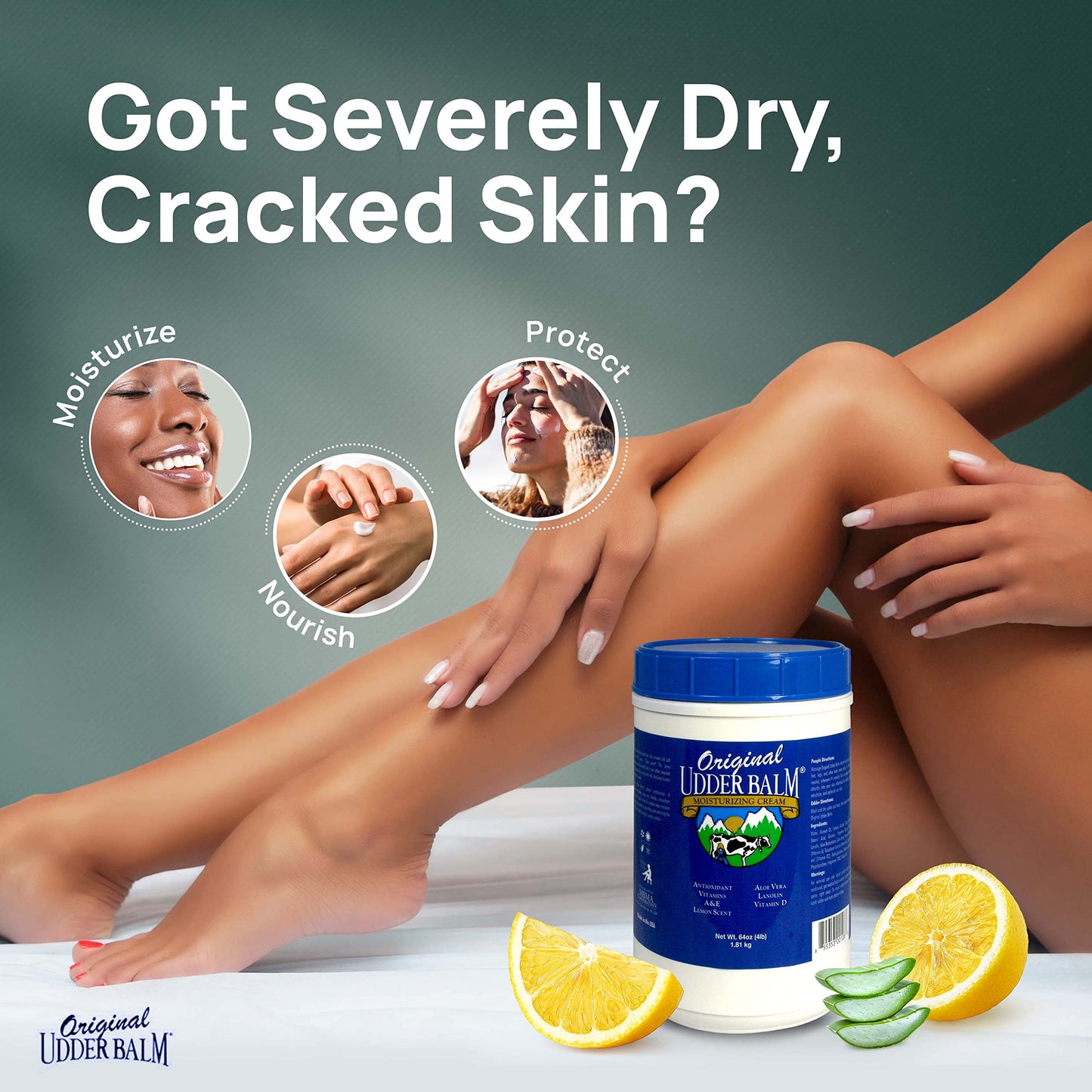 Original Udder Balm Refill Tub - Made in USA - Extra Thick Udder Cream & Hand Balm for Dry Skin, Cracked Heels, Rough Hands - Deep Moisture Heel Cream