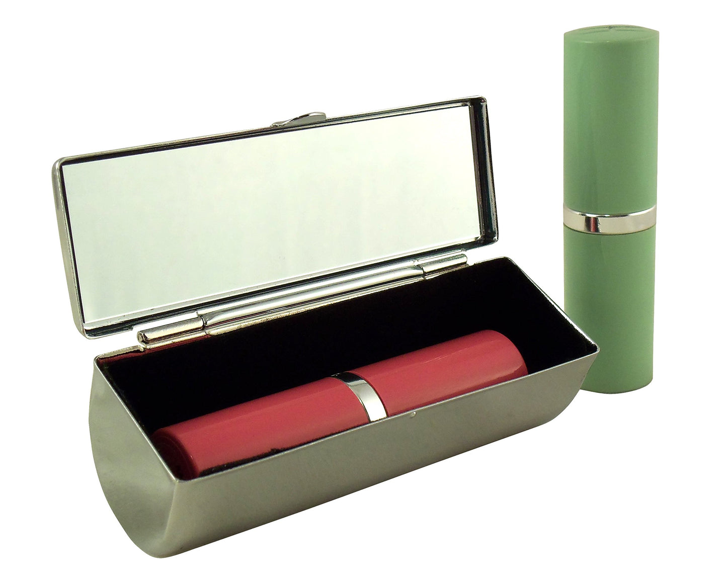 Houder Designer Lipstick Case with Mirror for Purse - Decorative Lipstick Holder with Gift Box - Velvet Lined - Protect Your Lipsticks in Style