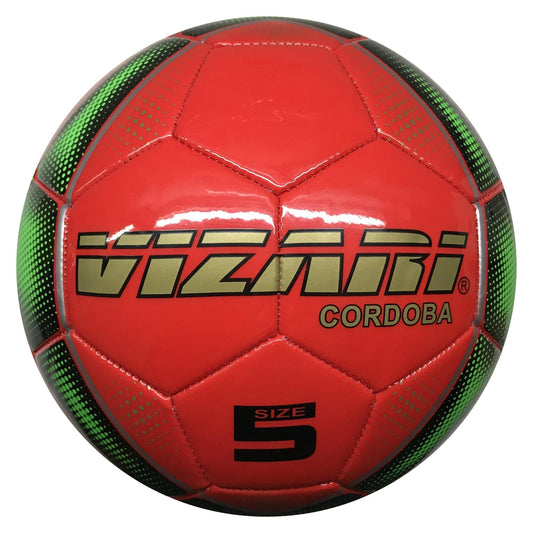 Vizari Cordoba Soccer Balls for Youth, Adult, Kids - Sizes 3, 4, 5 - Red, Orange, Blue, Pink & Yellow (Pack of 1, 6, 12)