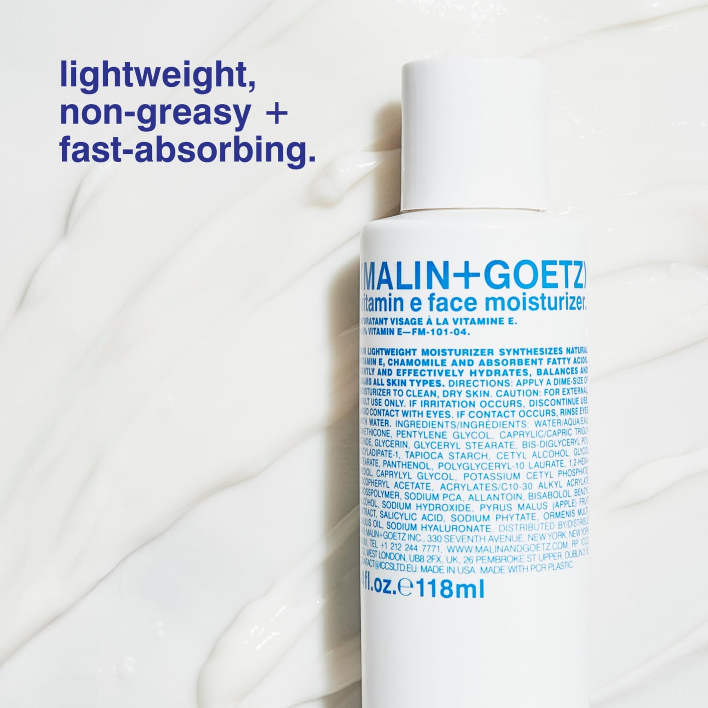 MALIN+GOETZ Women's Vitamin E Face Moisturizer, 4.0 Ounce