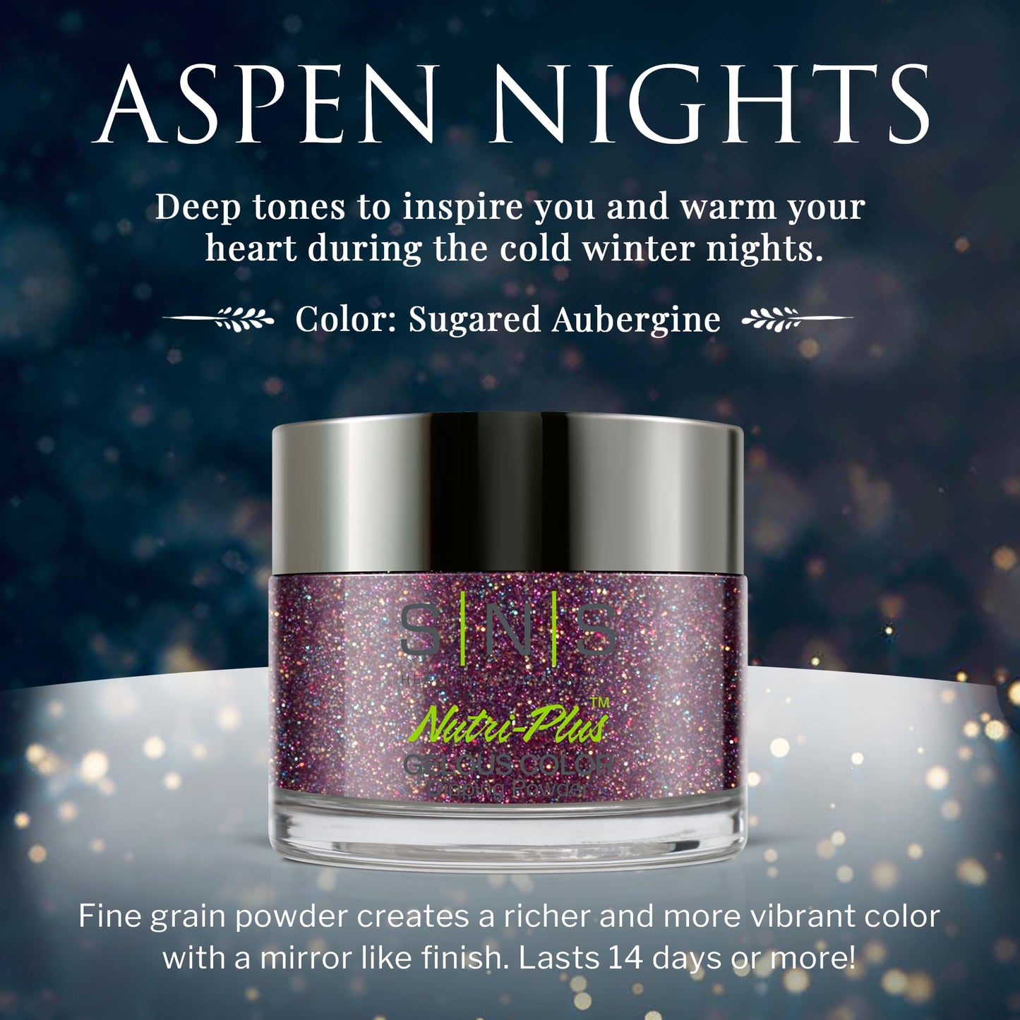 SNS Nail Dip Powder, Gelous Color Dipping Powder - Sugared Aubergine (Purple) - Long-Lasting Acrylic Nail Color & Polish Lasts 14 Days - Low-Odor & No Beauty & Personal Care SNS Healthy Natural Nails