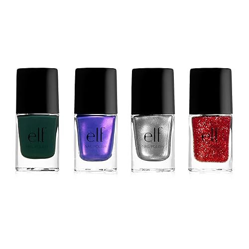 e.l.f. 4 Piece Nail Polish Set, Trendy, 0.609 Ounce