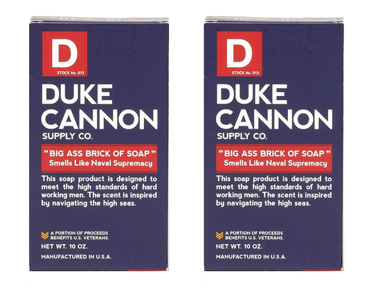Duke Cannon Big Brick of Soap, Naval Diplomacy - Refreshing Ocean Scent, Men's Bar Soap, 10 oz. (2-Pack) Beauty & Personal Care Duke Cannon Supply Co.