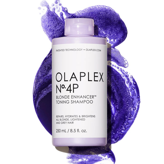 Olaplex Nº.4P Blonde Enhancer Purple Toning Shampoo: Neutralizes Brassiness & Strengthen | Repairs Damages & Hydrates Hair | For Coily, Curly
