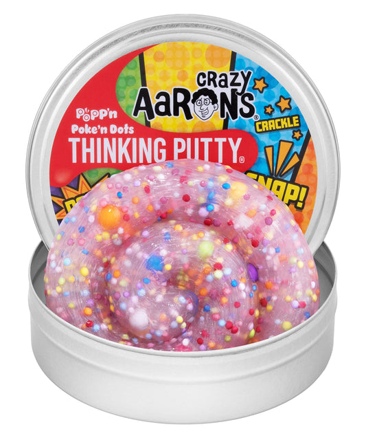 Crazy Aaron's Thinking Putty® - Poke'N Dots Popp’n - Multi-Color Sensory Putty for Kids and Grown ups in a 4" Tin - Creative and Endless Fun, Stress…
