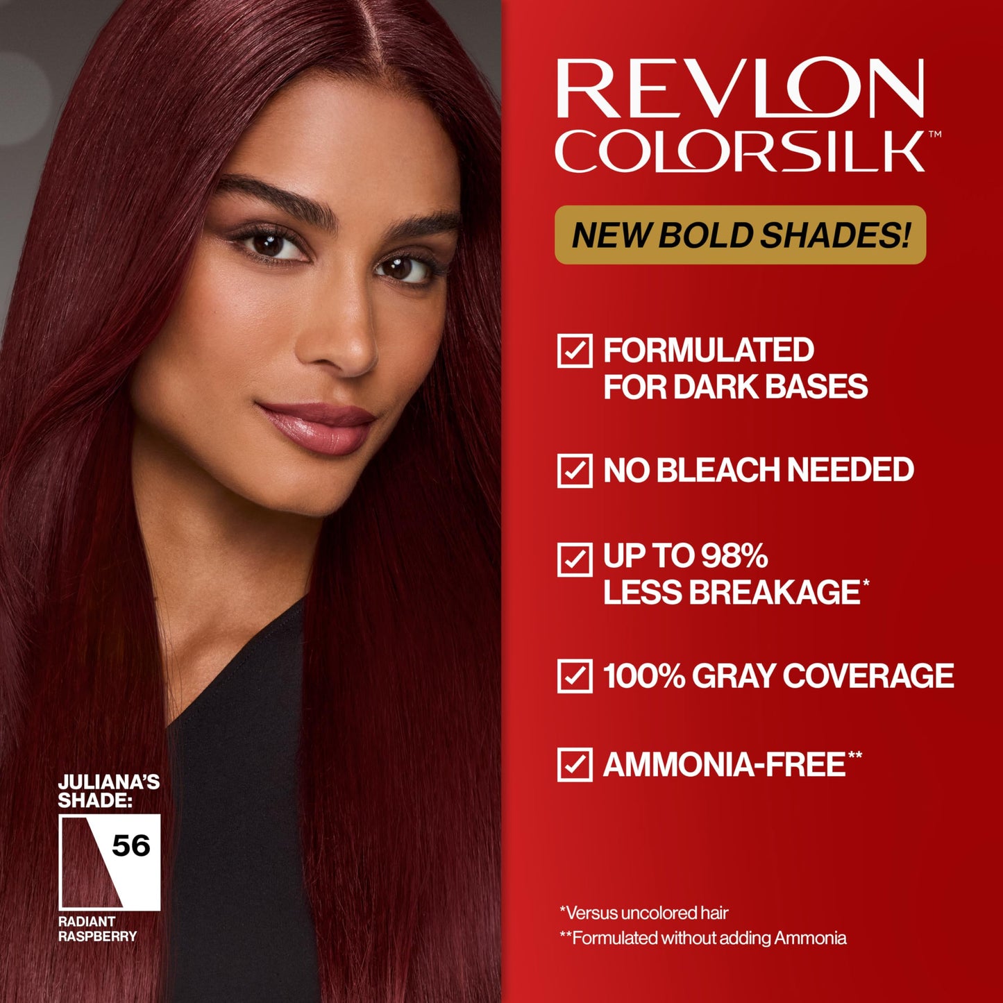 Revlon ColorSilk Permanent Hair Color with Bond Repair Complex, 38 Vibrant Violet, 3 pack