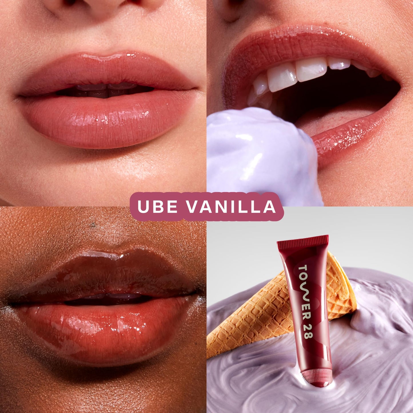 Tower 28 LipSoftie Tinted Lip Balm Treatment - Hydrating Glossy Balm + Overnight Lip Mask with Jojoba Oil + Shea Butter - Sweet, Cushiony Formula