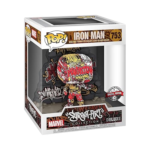 Funko Pop! Deluxe: Marvel-Iron Man - (GraffitiDECO), Marvel Comics - Collectable Vinyl Figure - Gift Idea - Official Merchandise - Toys for Kids…