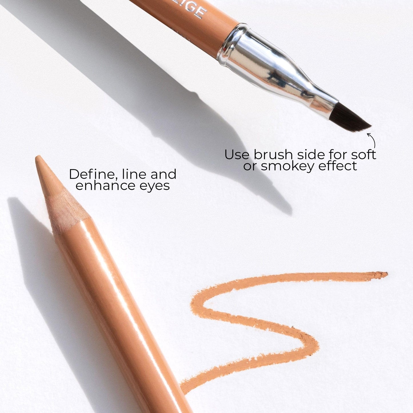 FITGLOW Beauty Vegan Eyeliner Pencil | Long-Lasting Eye Liner with Blending Brush | Smudge-Proof Eyeliner | Sensitive Eye Makeup | Natural, Clean…