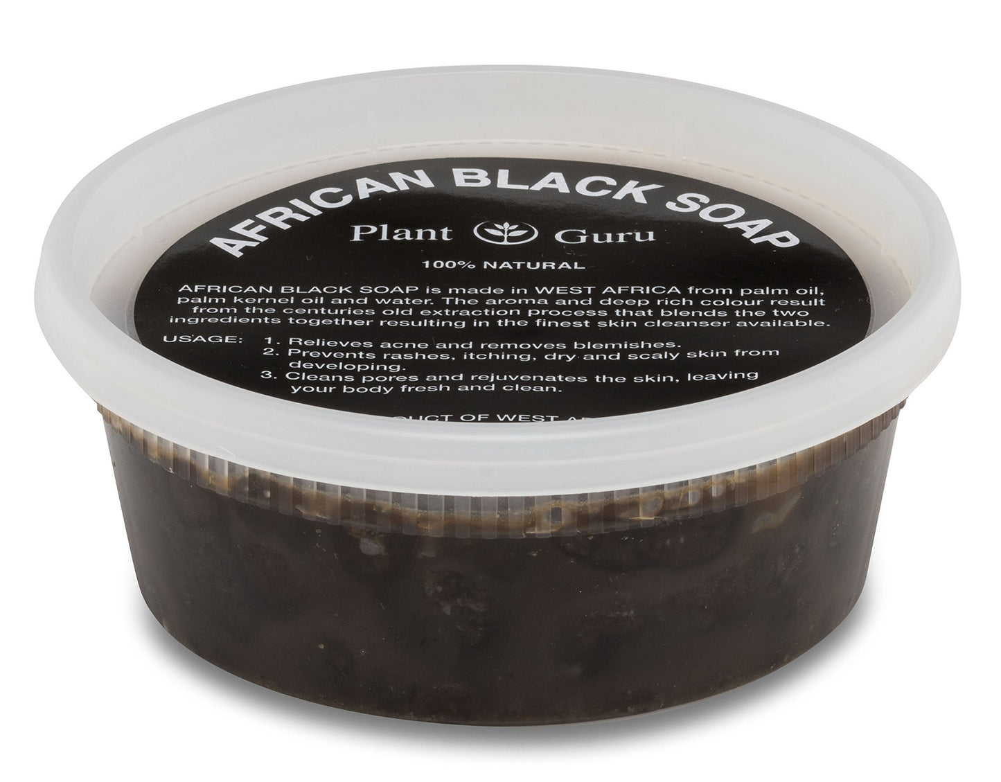 African Black Soap Paste 8 oz. 100% Raw Pure Natural From Ghana. Acne Treatment, Aids Against Eczema & Psoriasis, Dry Skin, Scars and Dark Spots.