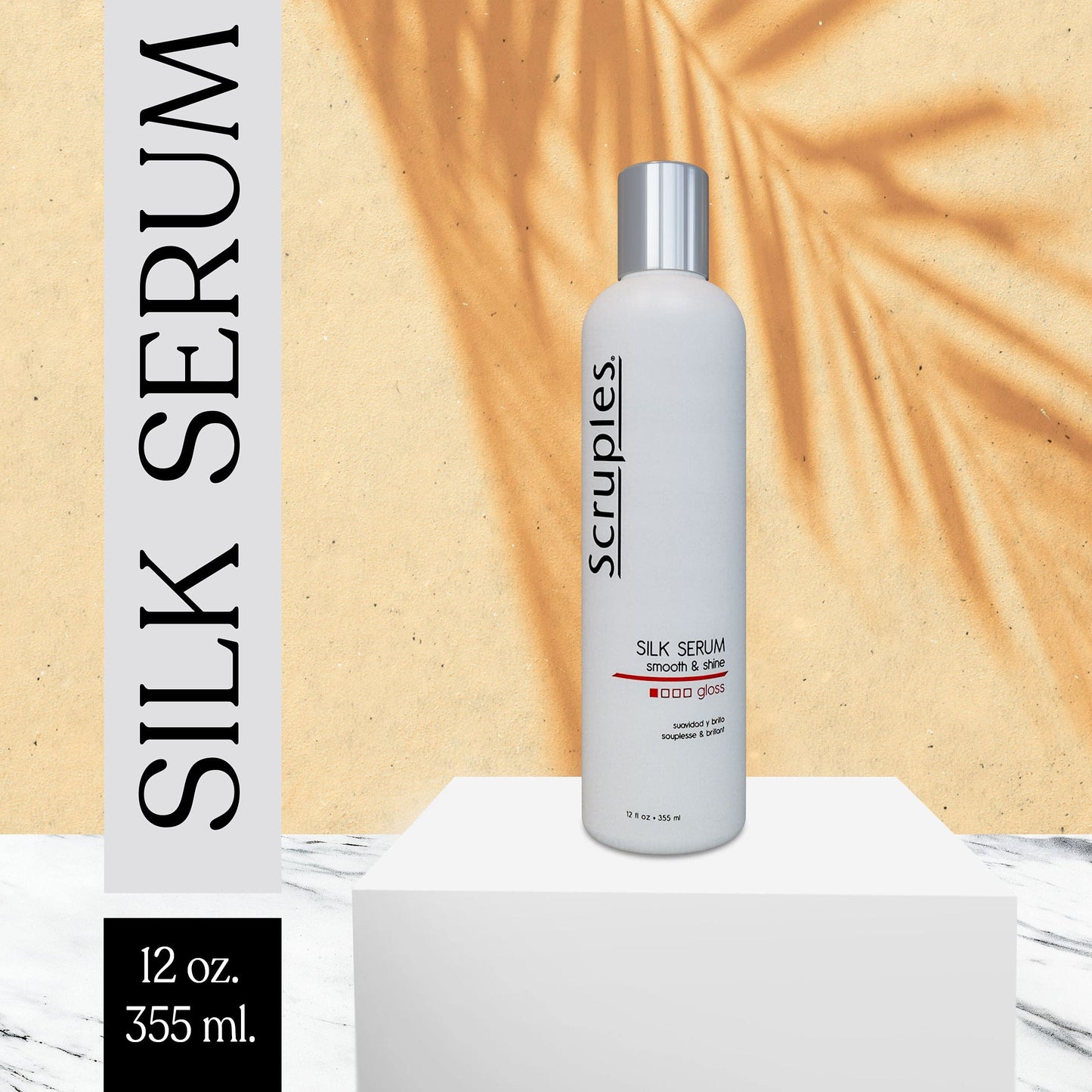 Scruples Smooth & Shine Silk Serum - Lightweight Gloss - Long Lasting Silky Finish to Frizzy, Dry & Dull Hair - Damage and Thermal Protectant