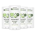 Schmidt's Aluminum-Free Vegan Deodorant Bergamot & Lime 4 Count for Women and Men, with 24 Hour Odor Protection, Natural Ingredients, Cruelty-Free