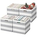 Posprica 3X Thicker Storage Bins Storage Cubes, 13×13 Fabric Storage Boxes Foldable Baskets Containers Drawers for Nurseries,Offices,Closets,Home…