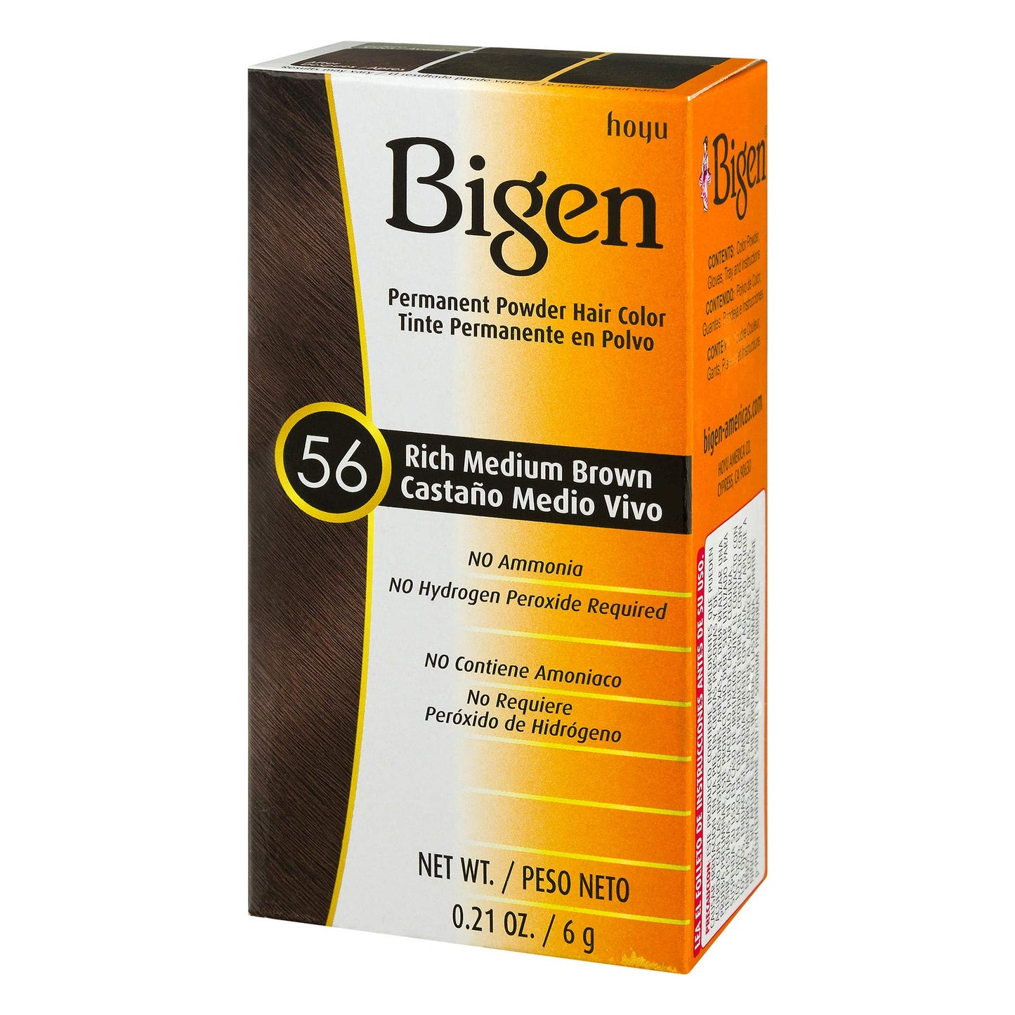 Bigen Powder Hair Color #56 Rich Medium Brown 0.21 Ounce (Pack of 3)