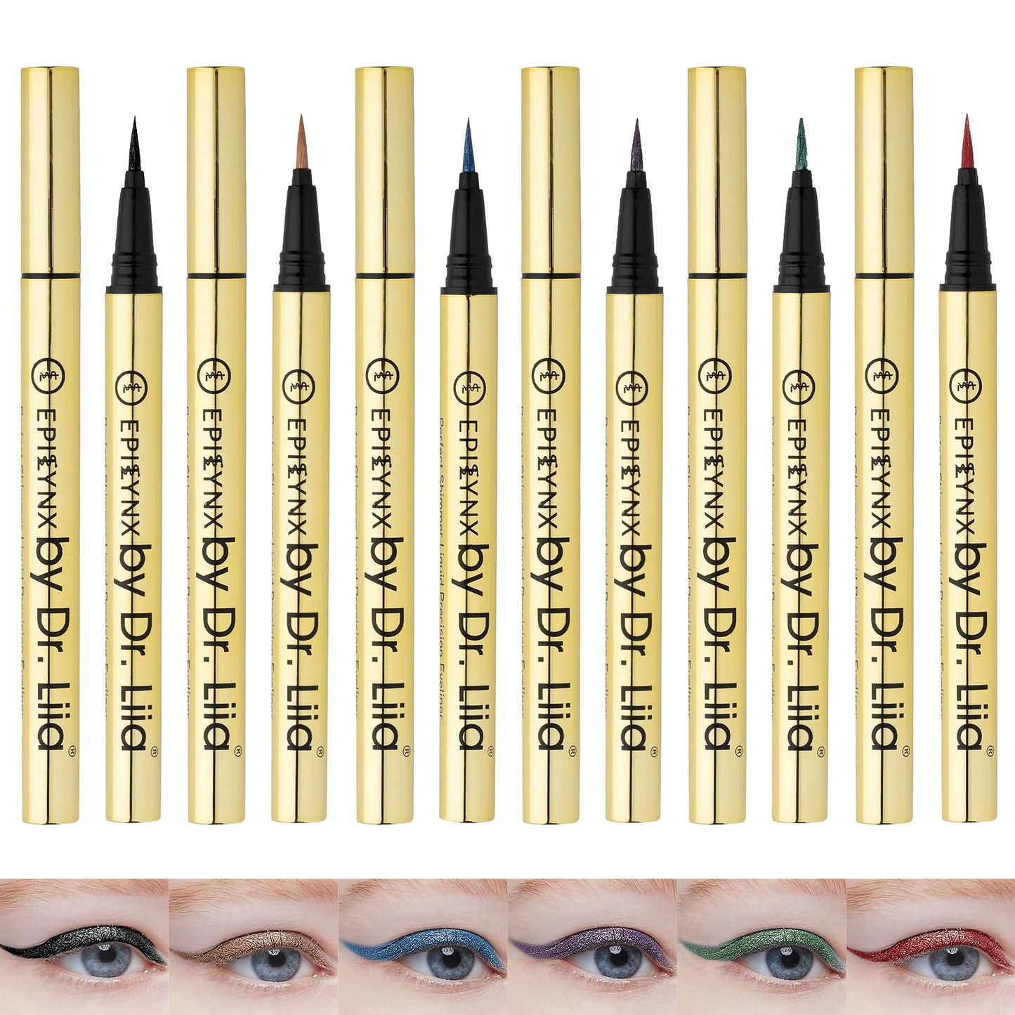 Liquid Eyeliner - Hypoallergenic Eyeliner with Fine Brush Tip, Long-Lasting Waterproof Eye Liner - Cruelty-Free, Vegan, Hypoallergenic, Gluten-Free