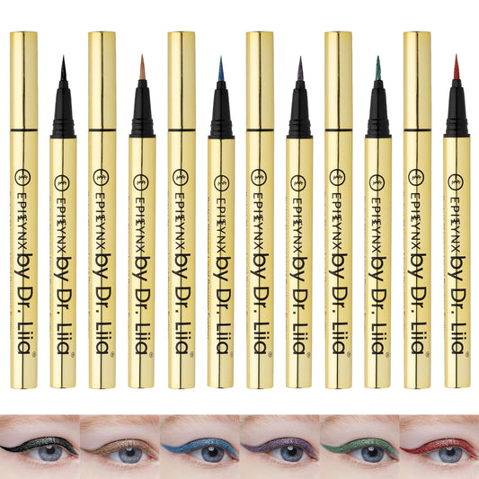 Liquid Eyeliner - Hypoallergenic Eyeliner with Fine Brush Tip, Long-Lasting Waterproof Eye Liner - Cruelty-Free, Vegan, Hypoallergenic, Gluten-Free