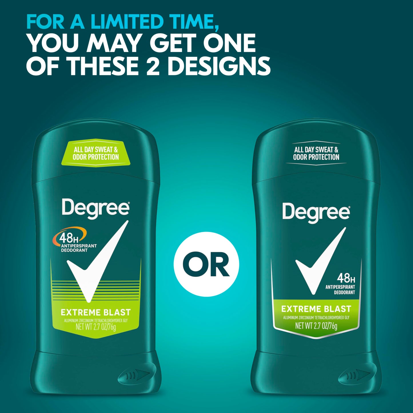 Degree Men Original Protection Antiperspirant Deodorant 48-Hour Sweat and Odor Protection Extreme Blast Antiperspirant For Men 2.7 oz, Pack of 6 Beauty and Personal Care Degree