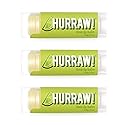 Hurraw! Lime Lip Balm, 3 Pack: Organic, Certified Vegan, Cruelty and Gluten Free. Non-GMO, 100% Natural Ingredients. Bee, Shea, Soy and Palm Free.