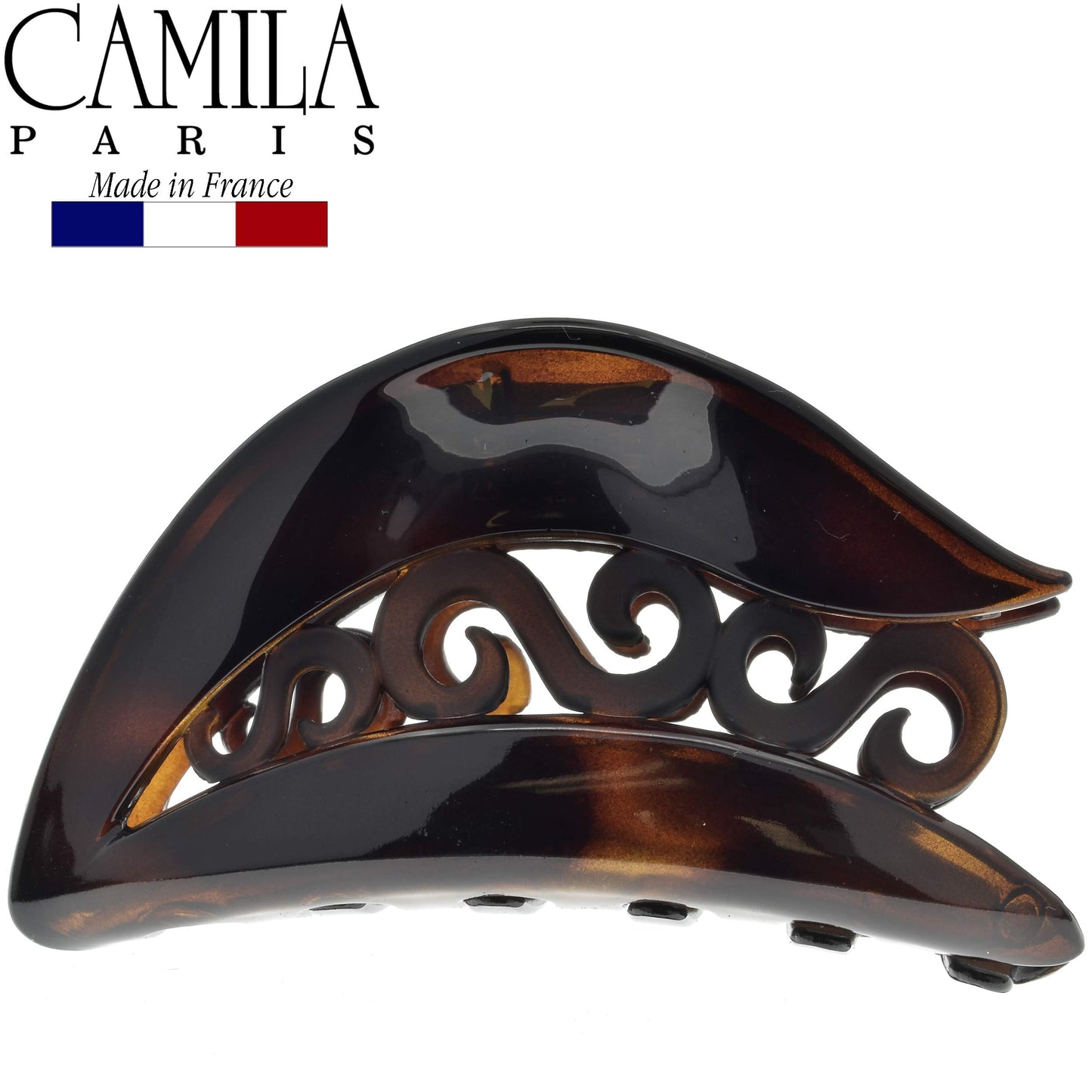 Camila Paris CP2144 French Hair Clip for Women for Thick Hair and Long Curly Wavy Hair, Tortoise Shell, Girls Hair Claw Clips Hair Accessories