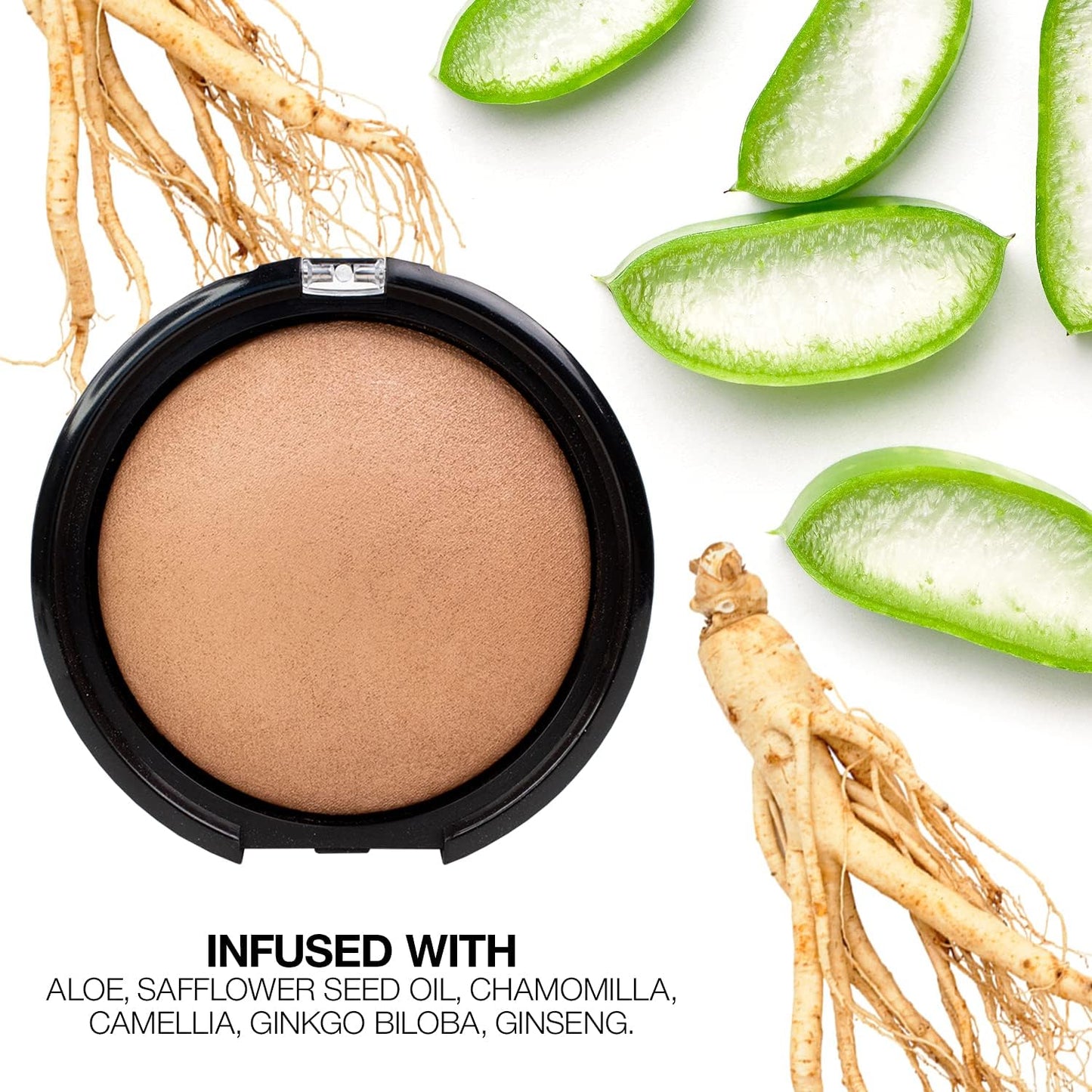 Palladio Baked Bronzer, Highly Pigmented and Easy to Blend, Shimmery Bronzed Glow, Use Dry or Wet, Lasts all day long, Provides Rich Tanning Color
