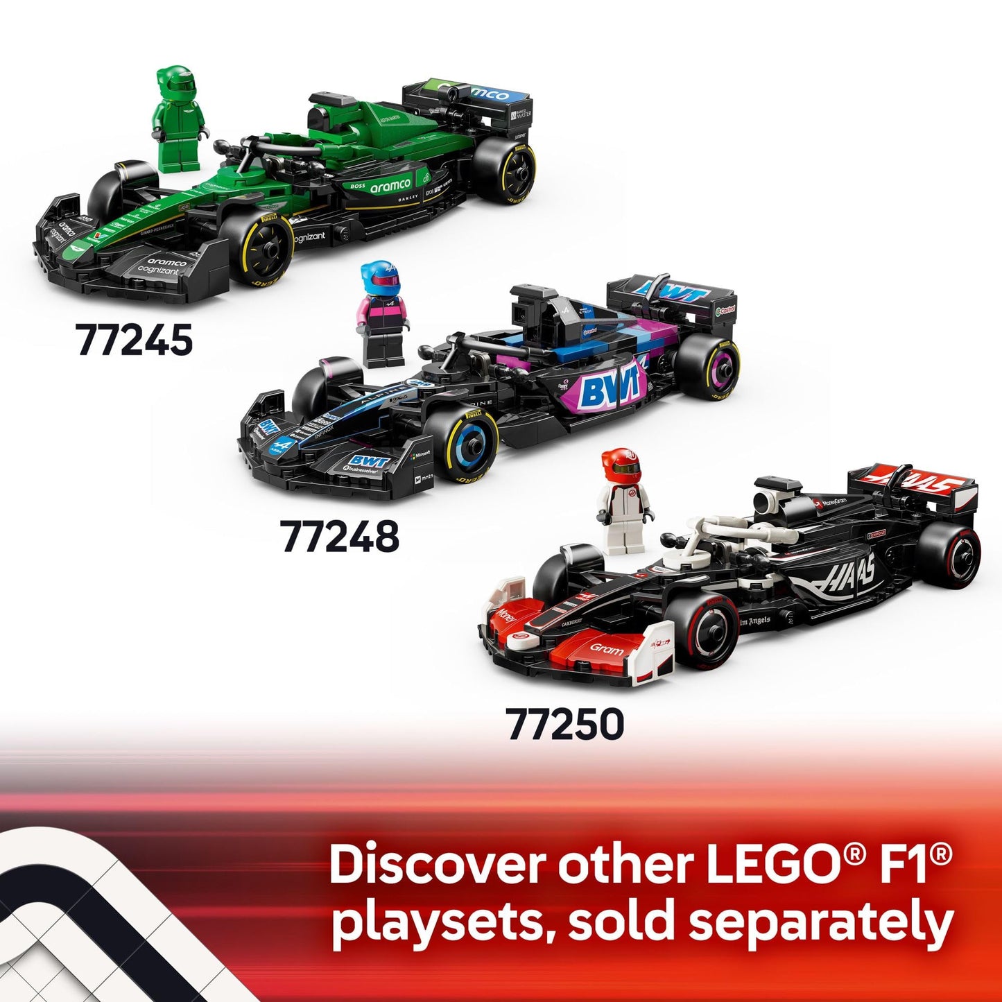 LEGO Speed Champions Ferrari SF-24 F1 77242, Race Car Building Toy for Kids Ages 10+, Ferrari Model Car Gift for Boys, Girls & Fans
