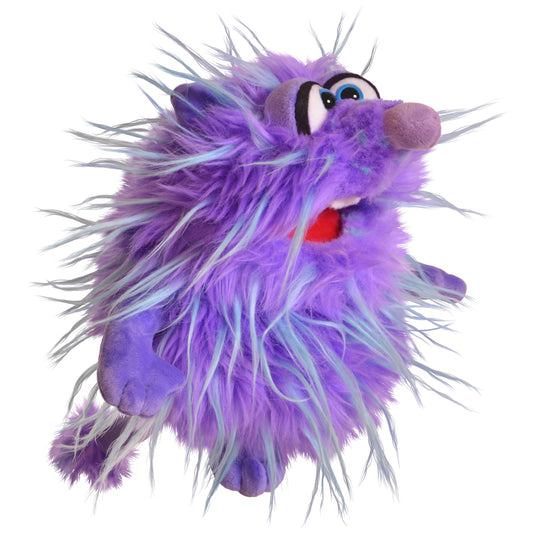 Living Puppets 9-Inch Plush Purple Monster Hand Puppet - Fine European Design, Ultra-Soft and Cuddly, Promotes Child Development, Safety Certified,…
