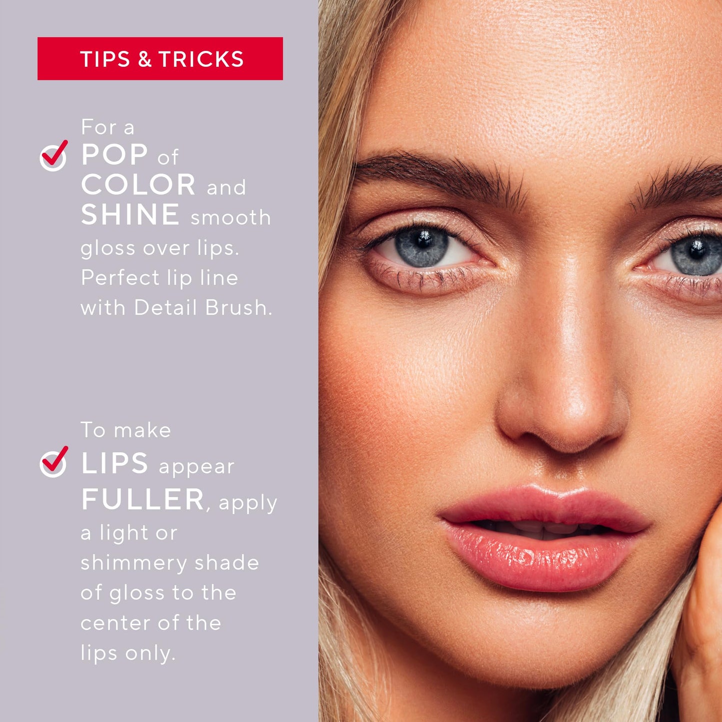 Mirabella - Luxe Advanced Formula Lip Gloss, Non-Sticky Hydrating Lip Glosses with Vegan Lanolin, Jojoba Oil & Vitamin E, Long-Lasting & Cruelty-Free