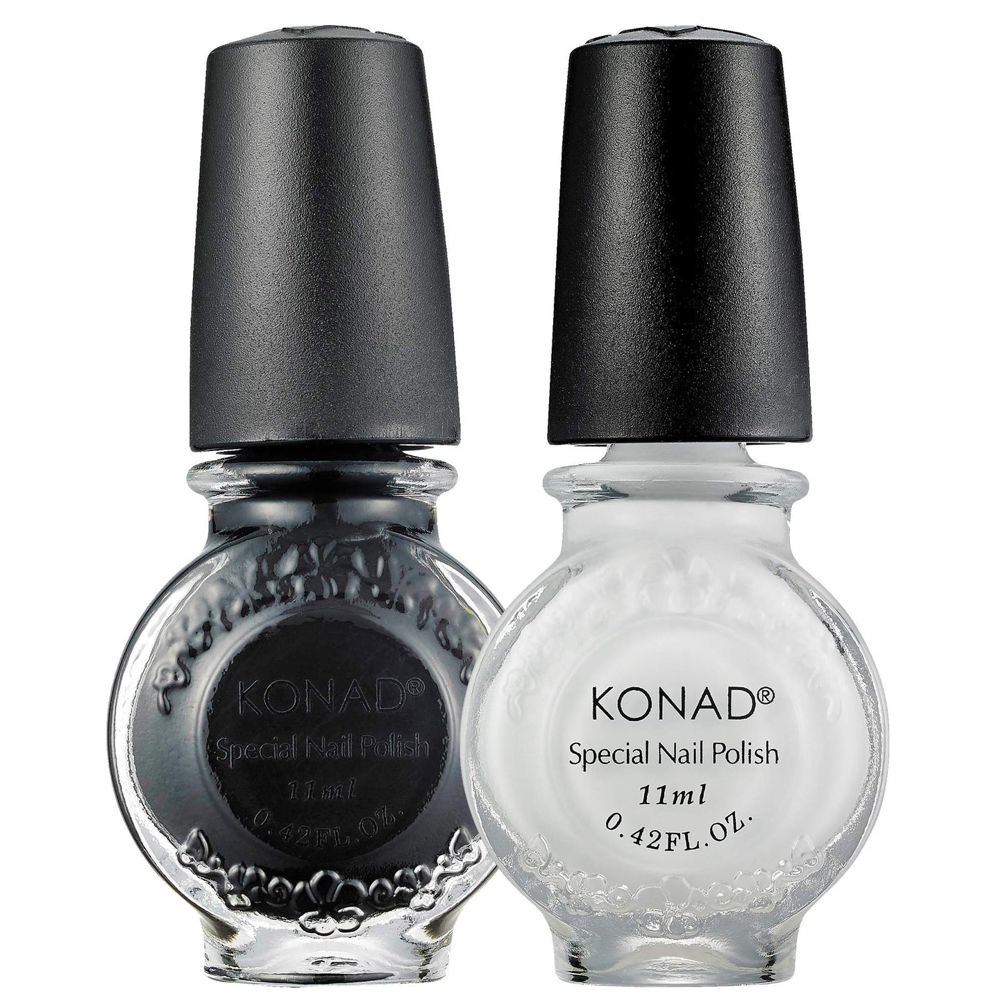 K0nad Nail Art Stamping Polish 11ml - Set of 2 (Black & White Set) Beauty & Personal Care KONAD