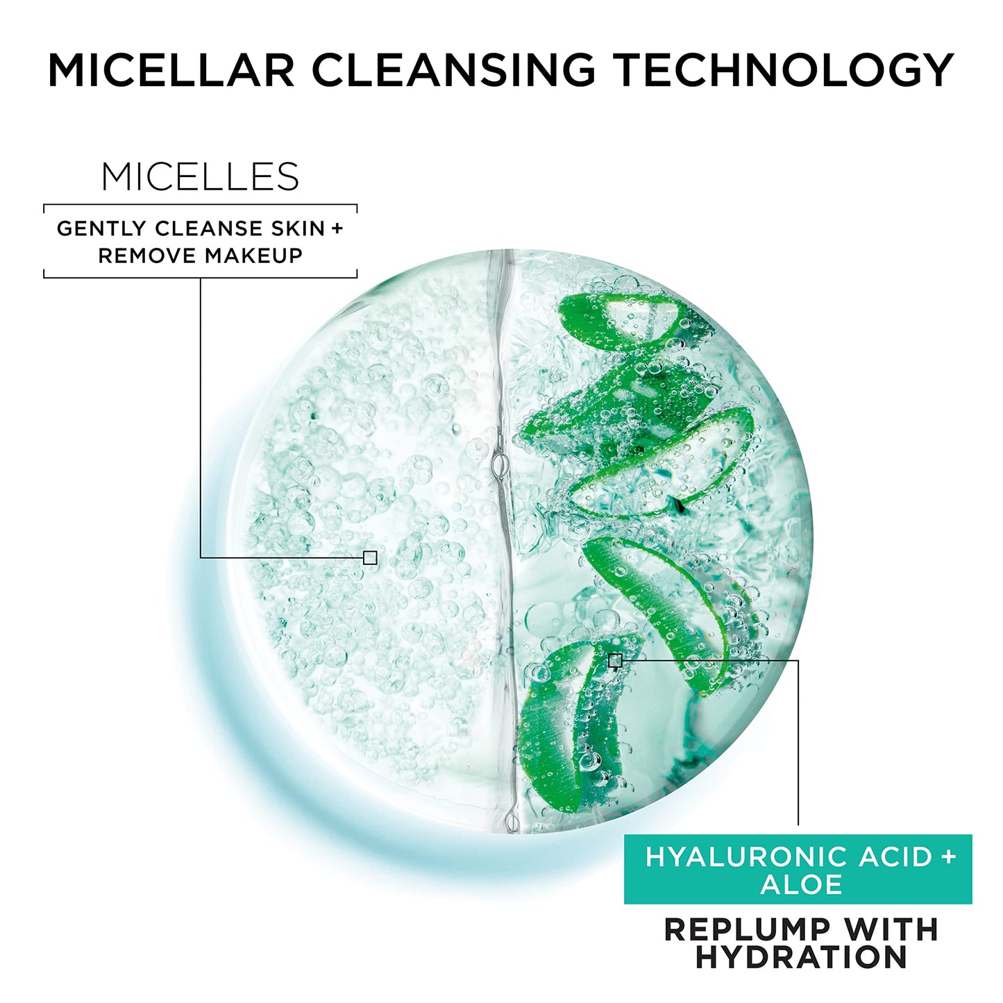 Garnier Micellar Water with Hyaluronic Acid, Facial Cleanser & Makeup Remover, Hydrating and Plumping, For All Skin Types, Vegan, Cruelty Free, 13.5