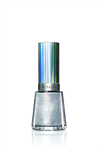 Revlon Nail Enamel, Chip Resistant Nail Polish, Glossy Shine Finish, in Black/Grey, 100 Hologasm, 0.5 oz