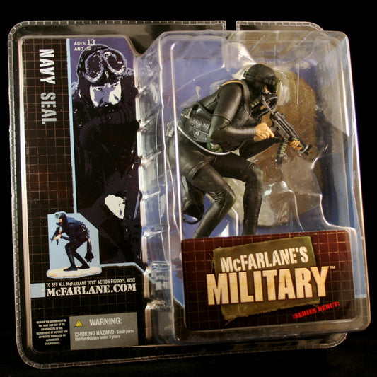 McFarlanes Military NAVY SEAL CAUCASIAN VARIATION Series 1 Action Figure & Display Base