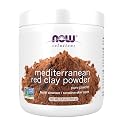 NOW Foods Solutions, Mediterranean Red Clay Powder, Pure Powder for Sensitive Skin Facial Mask, 14-Ounce